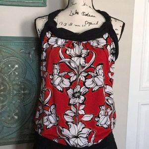 Adorable WHBM Red & Black Top